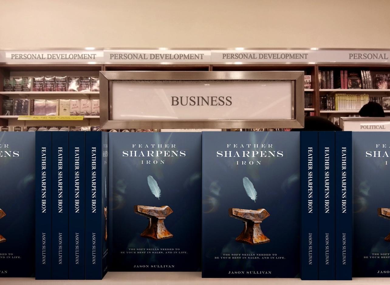Feather Sharpens Iron on a bookstore shelf in the Business section